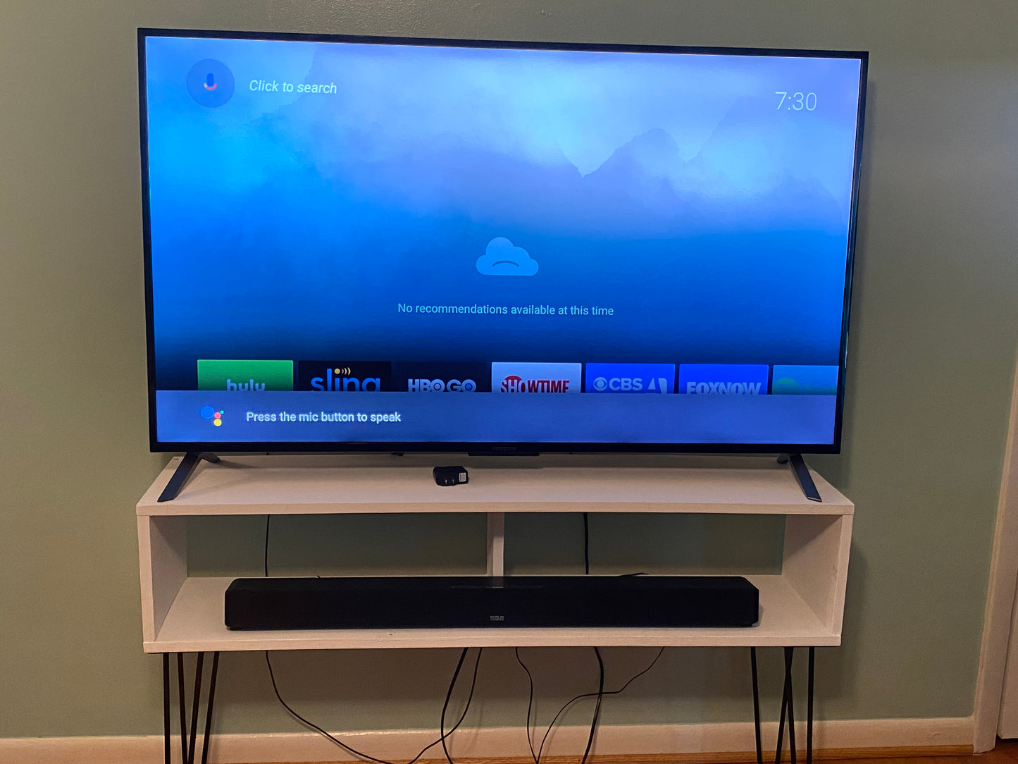 Custom wooden modern TV stand